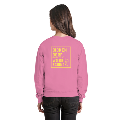 Wo de Sonn schingk - Bickendorf Druck Rücken - Basic Sweatshirt
