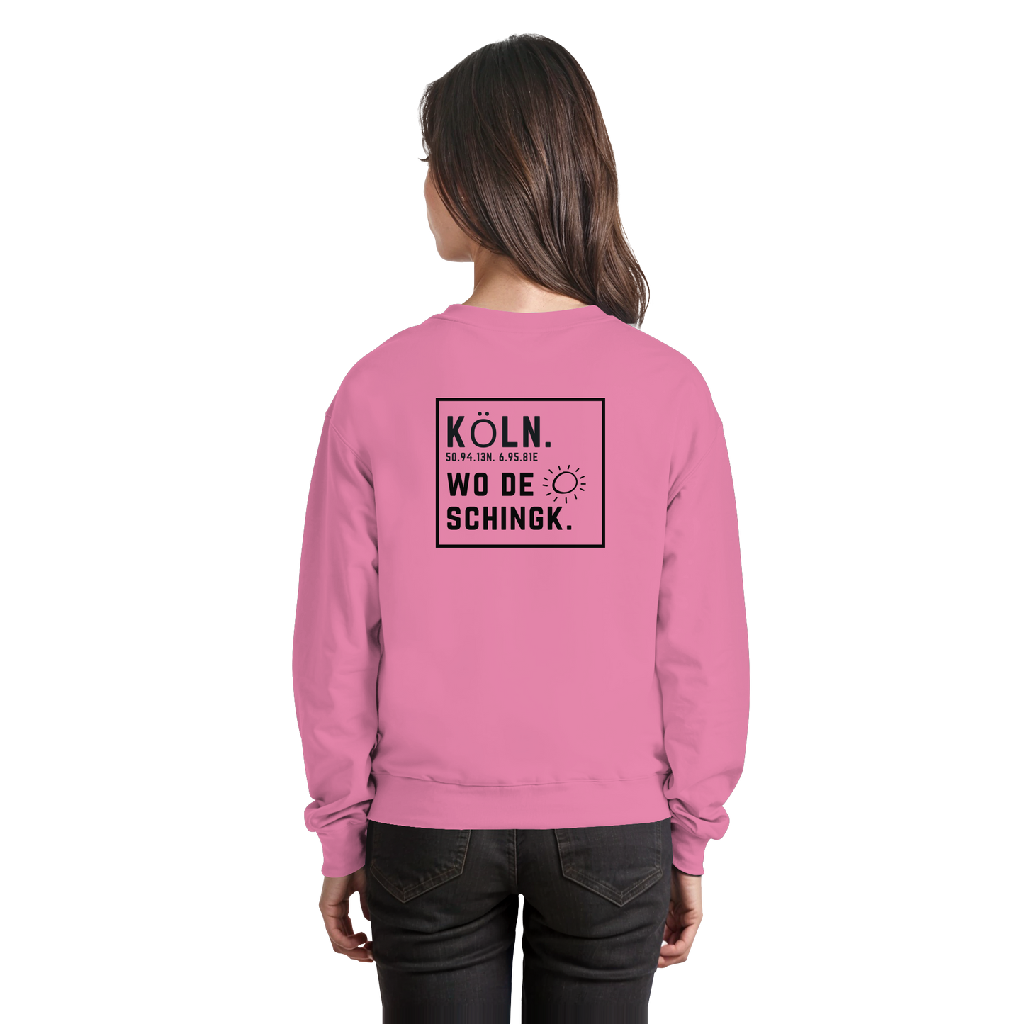 Wo de Sonn schingk - Köln Druck Rücken  - Basic Sweatshirt