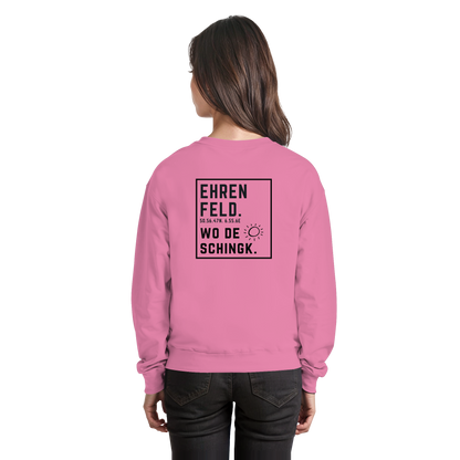 Wo de Sonn schingk - Ehrenfeld Druck Rücken - Basic Sweatshirt