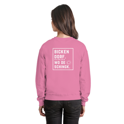 Wo de Sonn schingk - Bickendorf Druck Rücken - Basic Sweatshirt