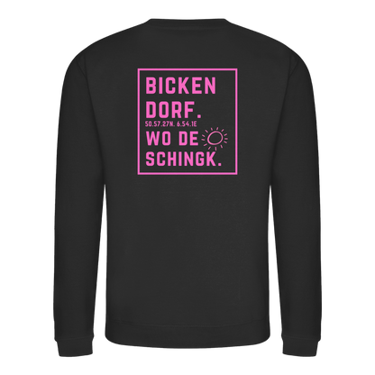 Wo de Sonn schingk - Bickendorf Druck Rücken - Basic Sweatshirt
