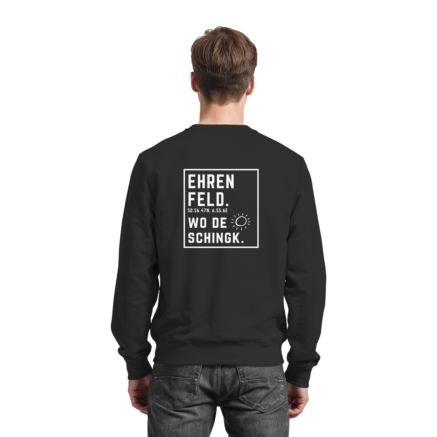 Wo de Sonn schingk - Ehrenfeld Druck Rücken  - Basic Sweatshirt