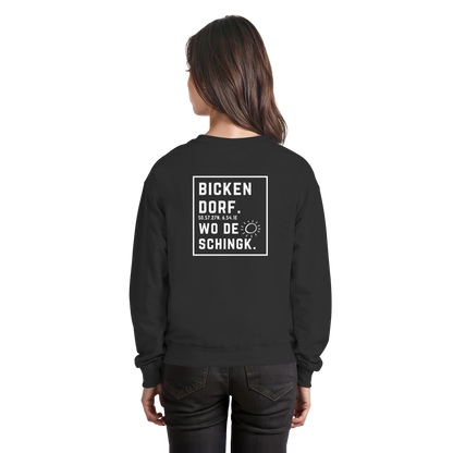 Wo de Sonn schingk - Bickendorf Druck Rücken - Basic Sweatshirt