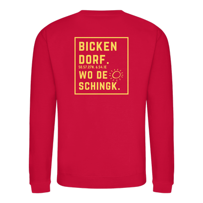 Wo de Sonn schingk - Bickendorf Druck Rücken - Basic Sweatshirt