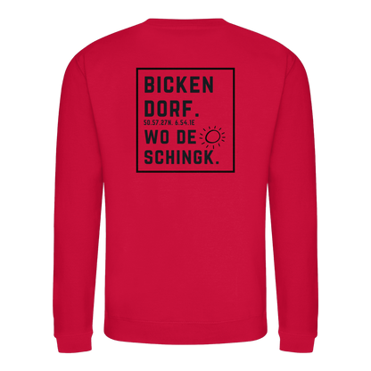 Wo de Sonn schingk - Bickendorf Druck Rücken - Basic Sweatshirt