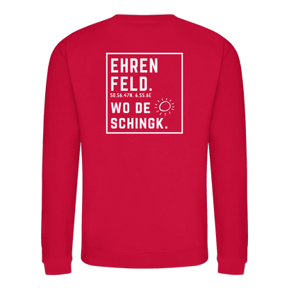 Wo de Sonn schingk - Ehrenfeld Druck Rücken  - Basic Sweatshirt