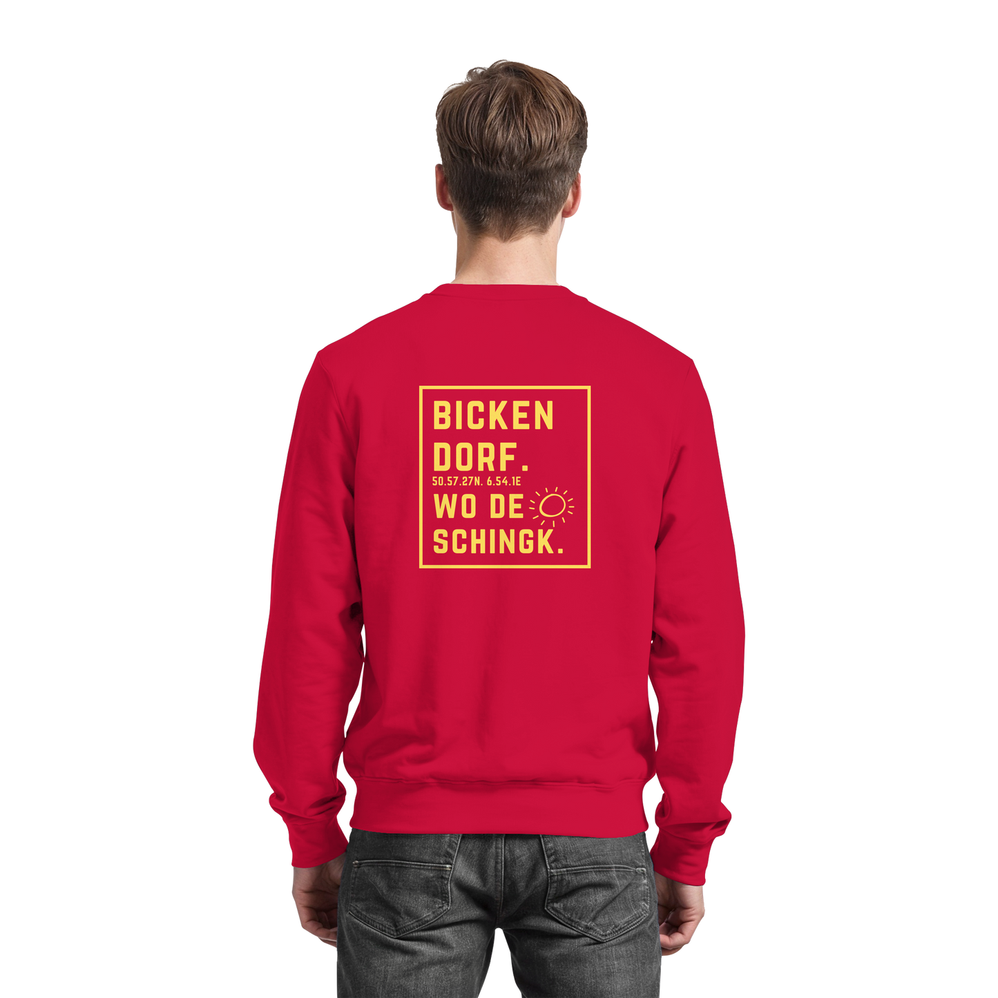 Wo de Sonn schingk - Bickendorf Druck Rücken - Basic Sweatshirt