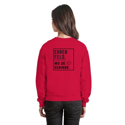 Wo de Sonn schingk - Ehrenfeld Druck Rücken - Basic Sweatshirt