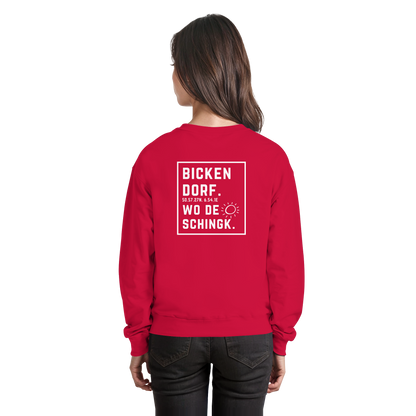 Wo de Sonn schingk - Bickendorf Druck Rücken - Basic Sweatshirt