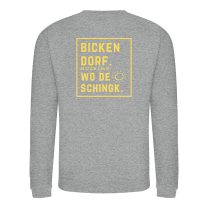 Wo de Sonn schingk - Bickendorf Druck Rücken - Basic Sweatshirt