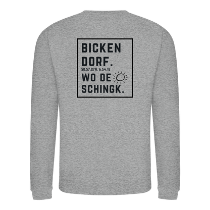 Wo de Sonn schingk - Bickendorf Druck Rücken - Basic Sweatshirt