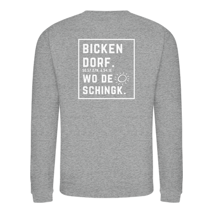 Wo de Sonn schingk - Bickendorf Druck Rücken - Basic Sweatshirt