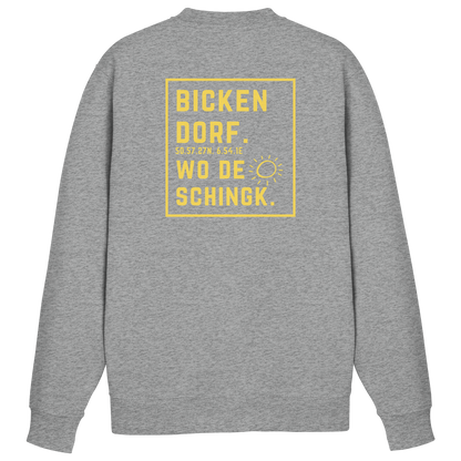 Wo de Sonn schingk - Bickendorf Druck Rücken - Basic Sweatshirt