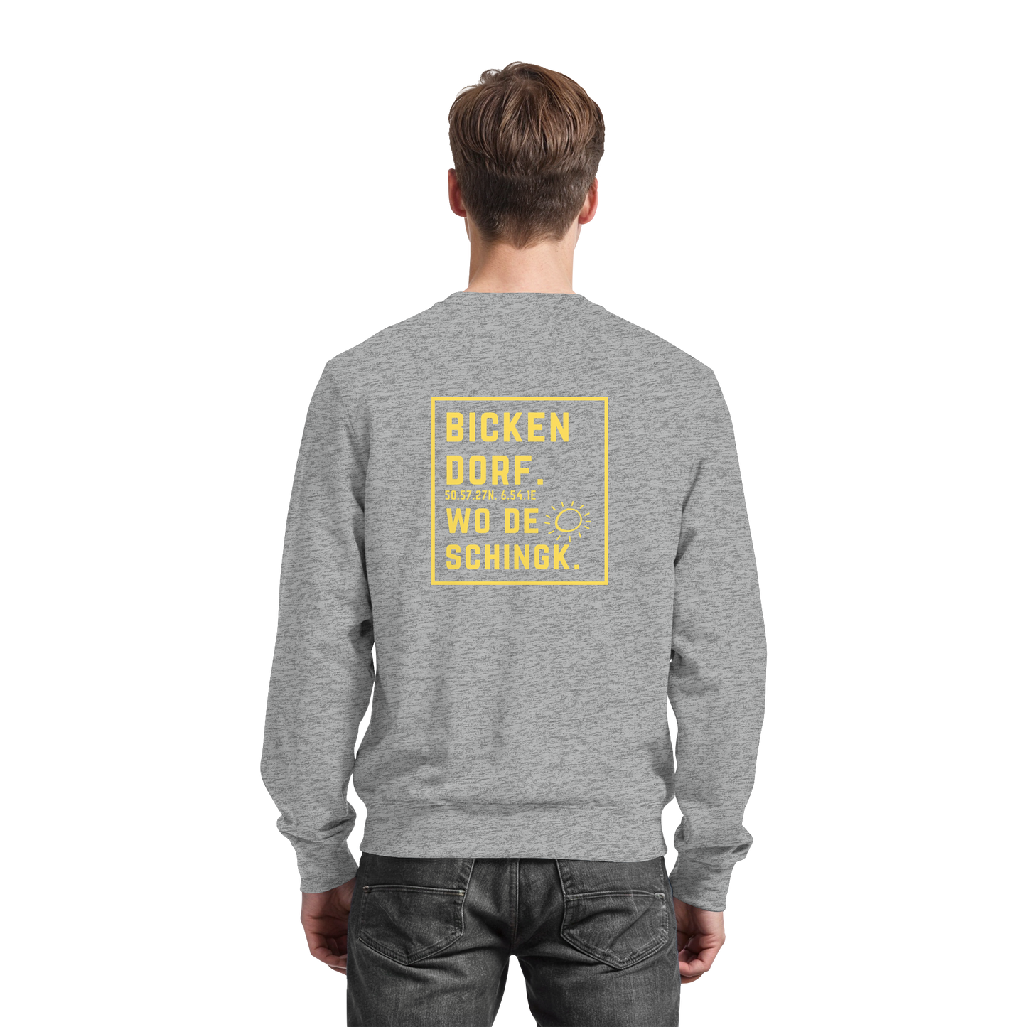Wo de Sonn schingk - Bickendorf Druck Rücken - Basic Sweatshirt
