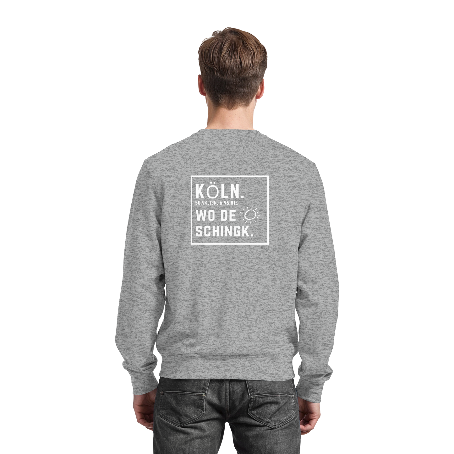 Wo de Sonn schingk - Köln Druck Rücken  - Basic Sweatshirt