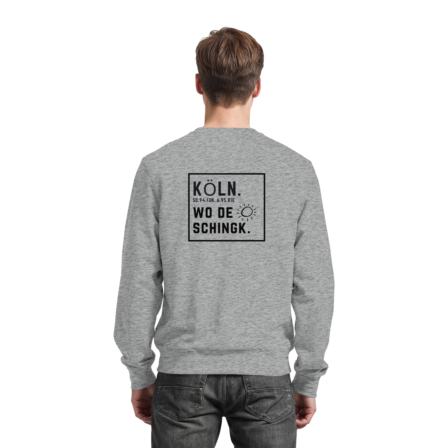 Wo de Sonn schingk - Köln Druck Rücken  - Basic Sweatshirt