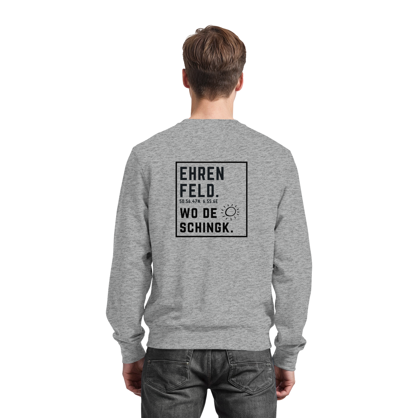 Wo de Sonn schingk - Ehrenfeld Druck Rücken - Basic Sweatshirt