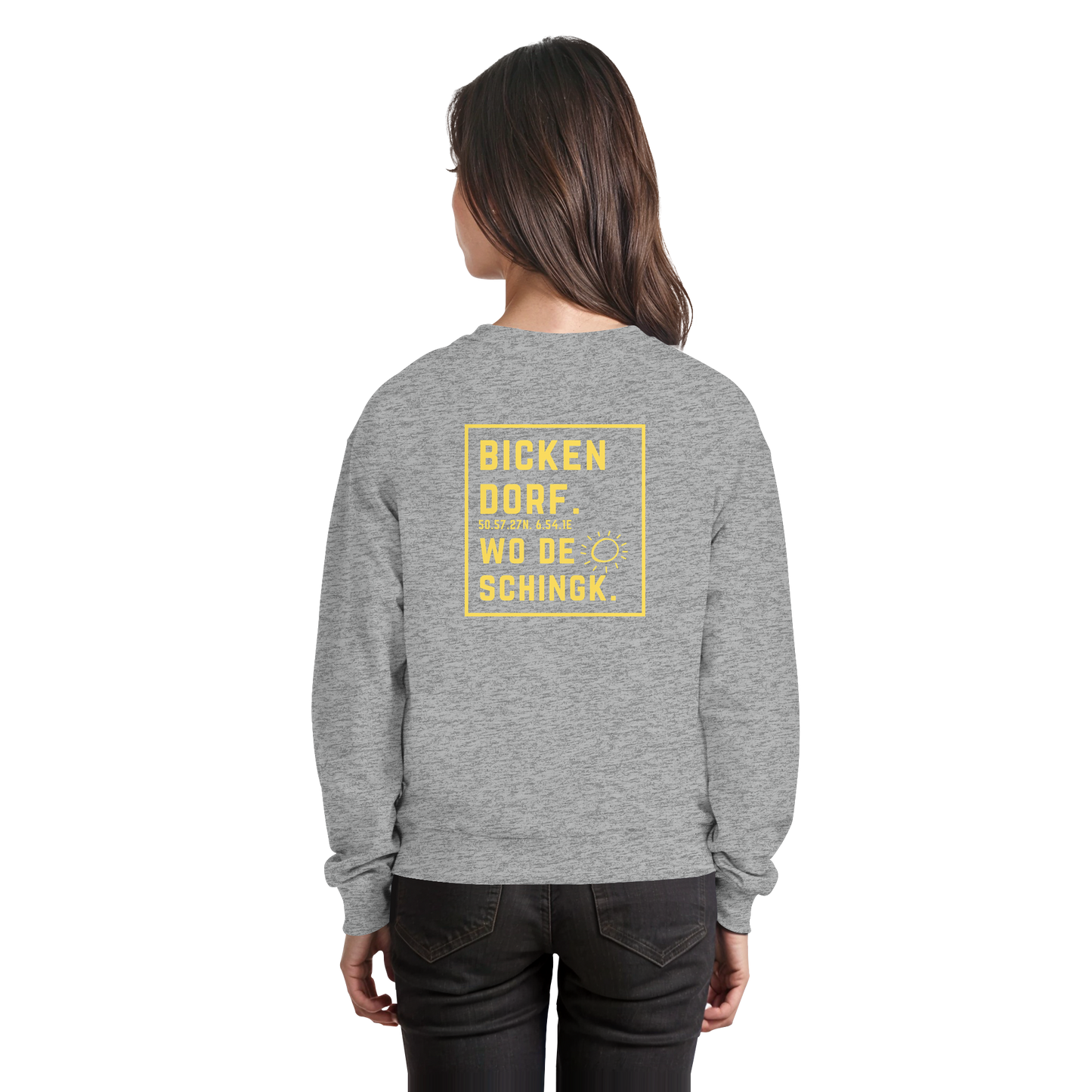 Wo de Sonn schingk - Bickendorf Druck Rücken - Basic Sweatshirt