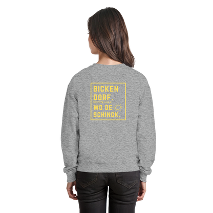 Wo de Sonn schingk - Bickendorf Druck Rücken - Basic Sweatshirt