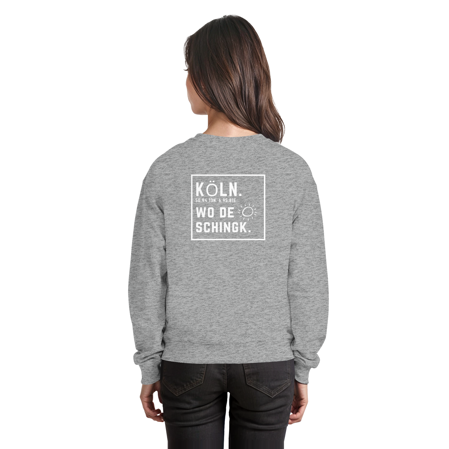 Wo de Sonn schingk - Köln Druck Rücken  - Basic Sweatshirt