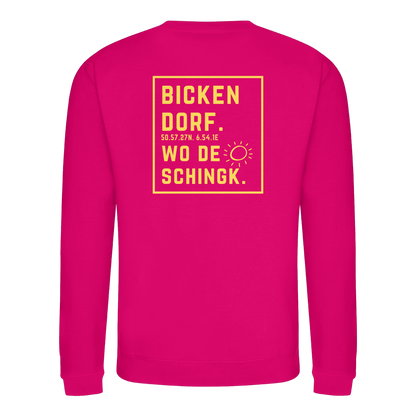 Wo de Sonn schingk - Bickendorf Druck Rücken - Basic Sweatshirt