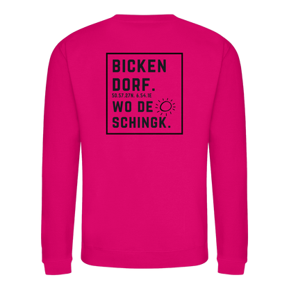 Wo de Sonn schingk - Bickendorf Druck Rücken - Basic Sweatshirt