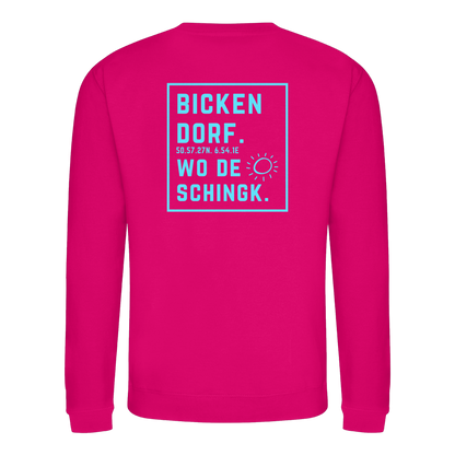 Wo de Sonn schingk - Bickendorf Druck Rücken - Basic Sweatshirt