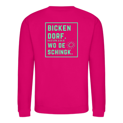 Wo de Sonn schingk - Bickendorf Druck Rücken - Basic Sweatshirt