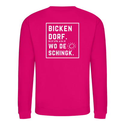 Wo de Sonn schingk - Bickendorf Druck Rücken - Basic Sweatshirt