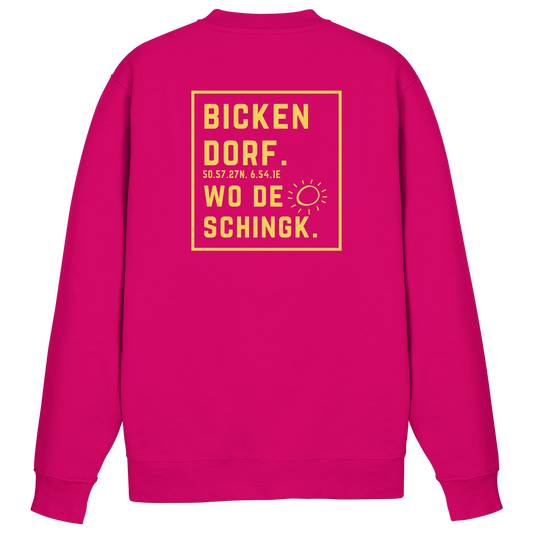 Wo de Sonn schingk - Bickendorf Druck Rücken - Basic Sweatshirt