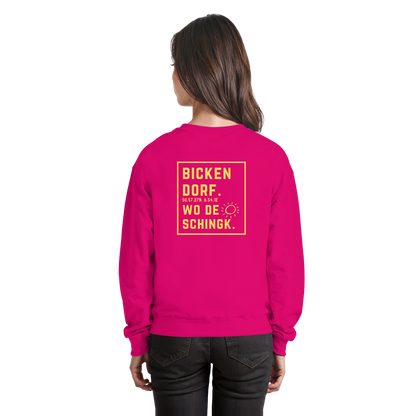 Wo de Sonn schingk - Bickendorf Druck Rücken - Basic Sweatshirt