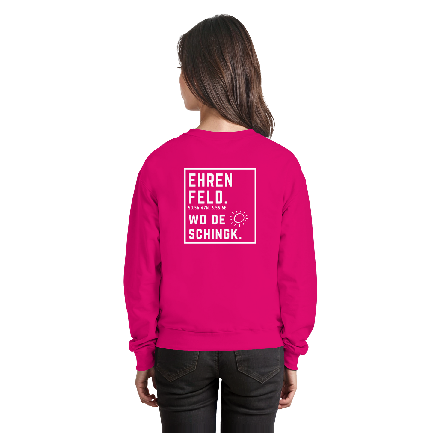 Wo de Sonn schingk - Ehrenfeld Druck Rücken  - Basic Sweatshirt