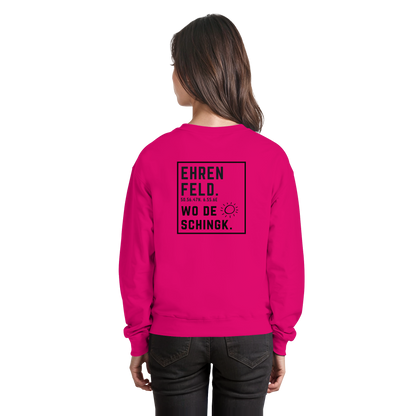 Wo de Sonn schingk - Ehrenfeld Druck Rücken - Basic Sweatshirt