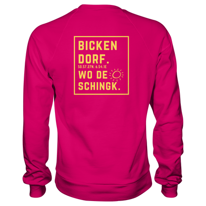 Wo de Sonn schingk - Bickendorf Druck Rücken - Basic Sweatshirt