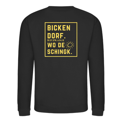 Wo de Sonn schingk - Bickendorf Druck Rücken - Basic Sweatshirt