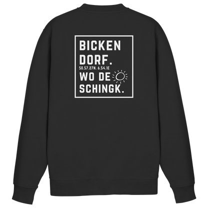 Wo de Sonn schingk - Bickendorf Druck Rücken - Basic Sweatshirt
