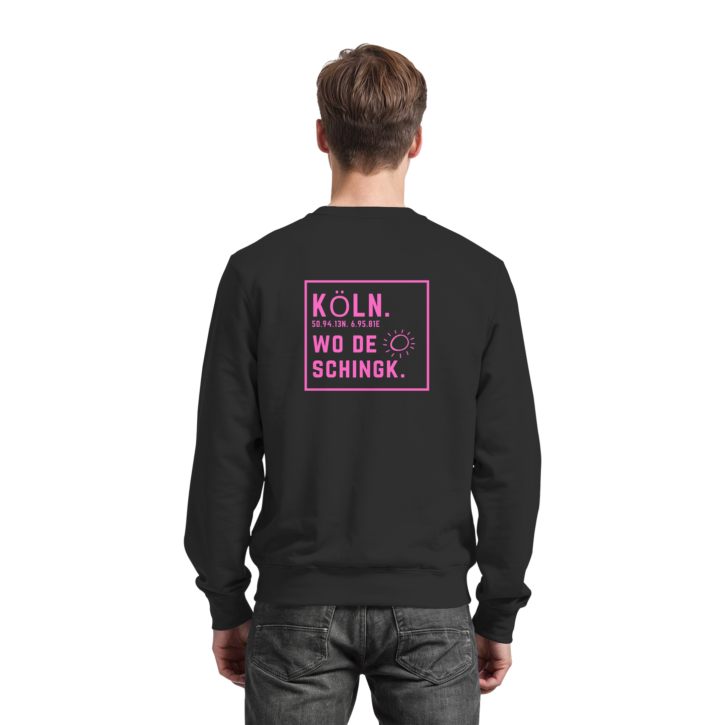 Wo de Sonn schingk - Köln Druck Rücken - Basic Sweatshirt