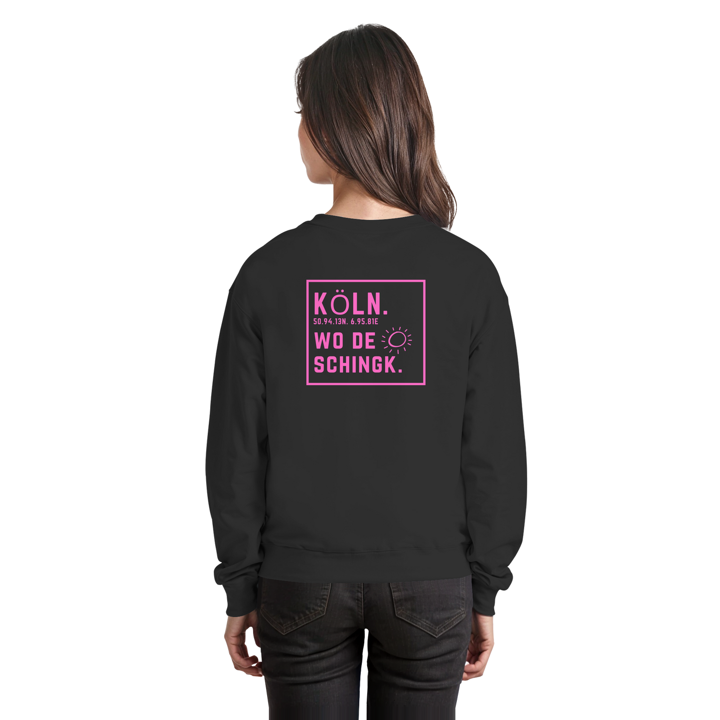 Wo de Sonn schingk - Köln Druck Rücken - Basic Sweatshirt