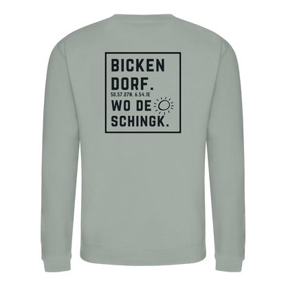 Wo de Sonn schingk - Bickendorf Druck Rücken - Basic Sweatshirt