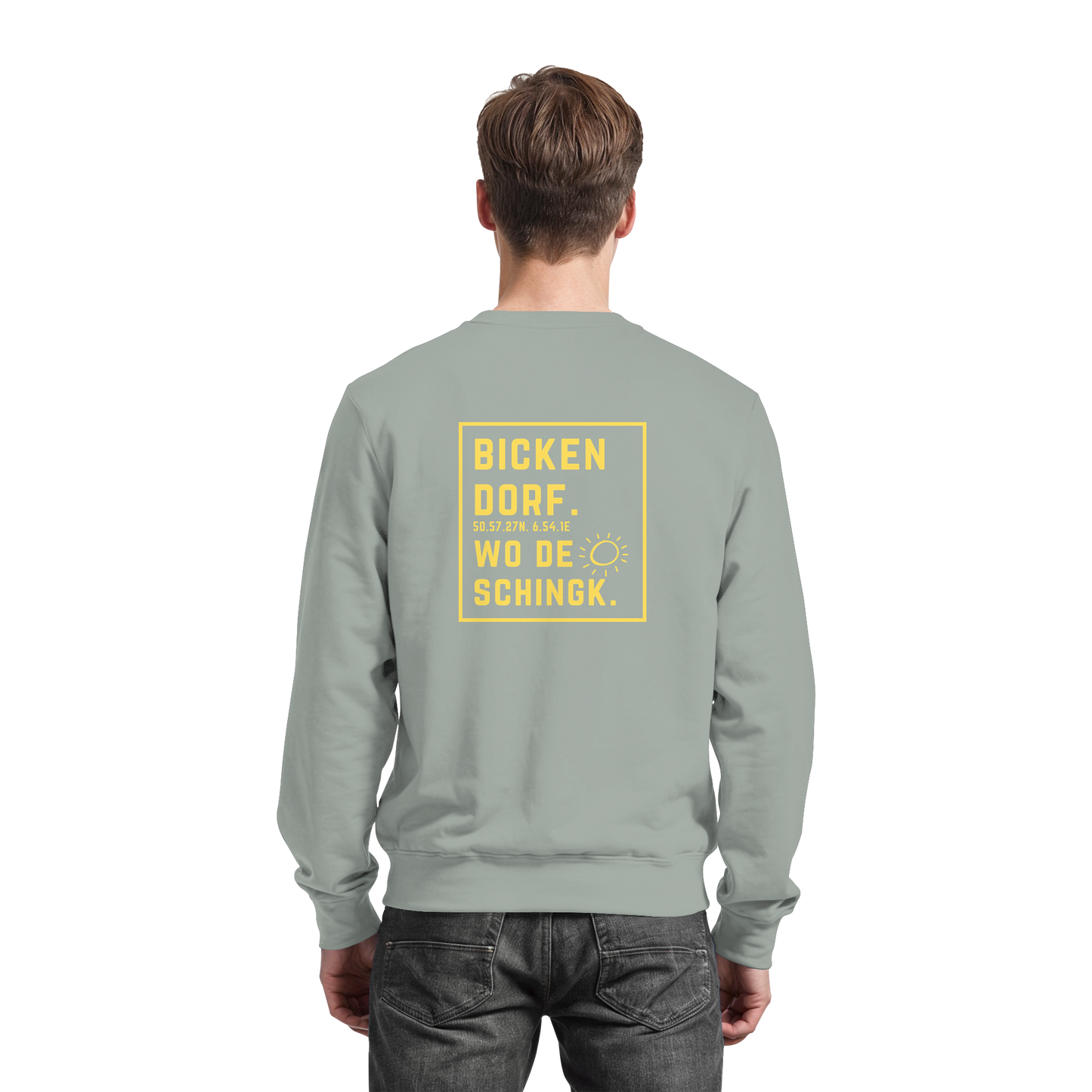 Wo de Sonn schingk - Bickendorf Druck Rücken - Basic Sweatshirt