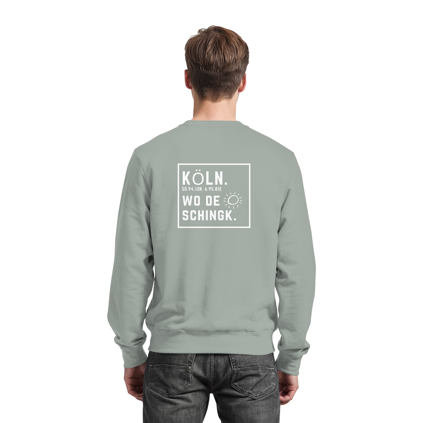 Wo de Sonn schingk - Köln Druck Rücken  - Basic Sweatshirt