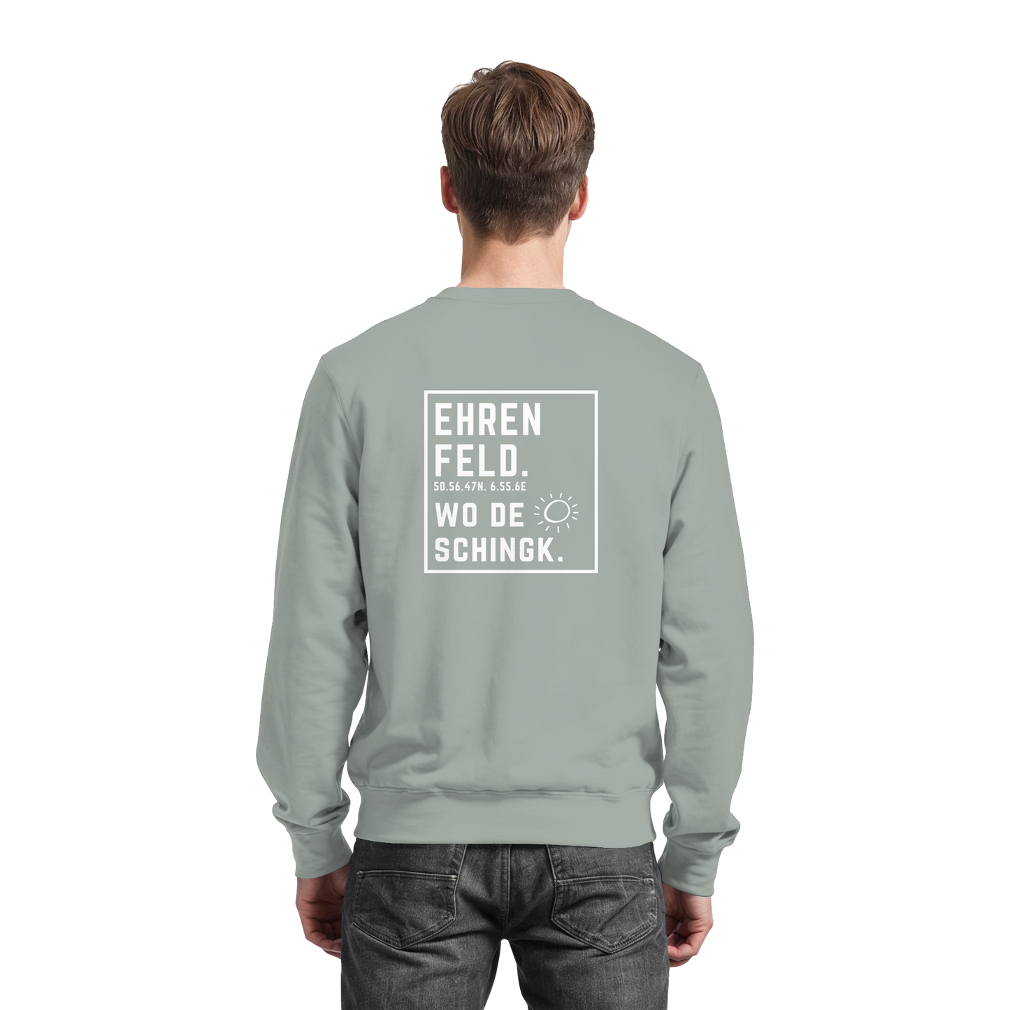 Wo de Sonn schingk - Ehrenfeld Druck Rücken  - Basic Sweatshirt
