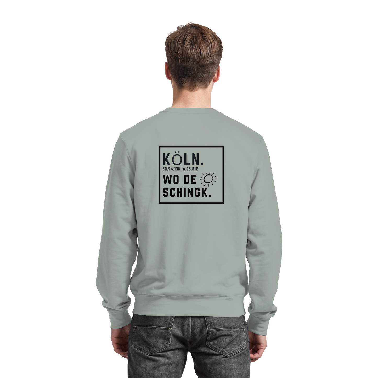 Wo de Sonn schingk - Köln Druck Rücken  - Basic Sweatshirt
