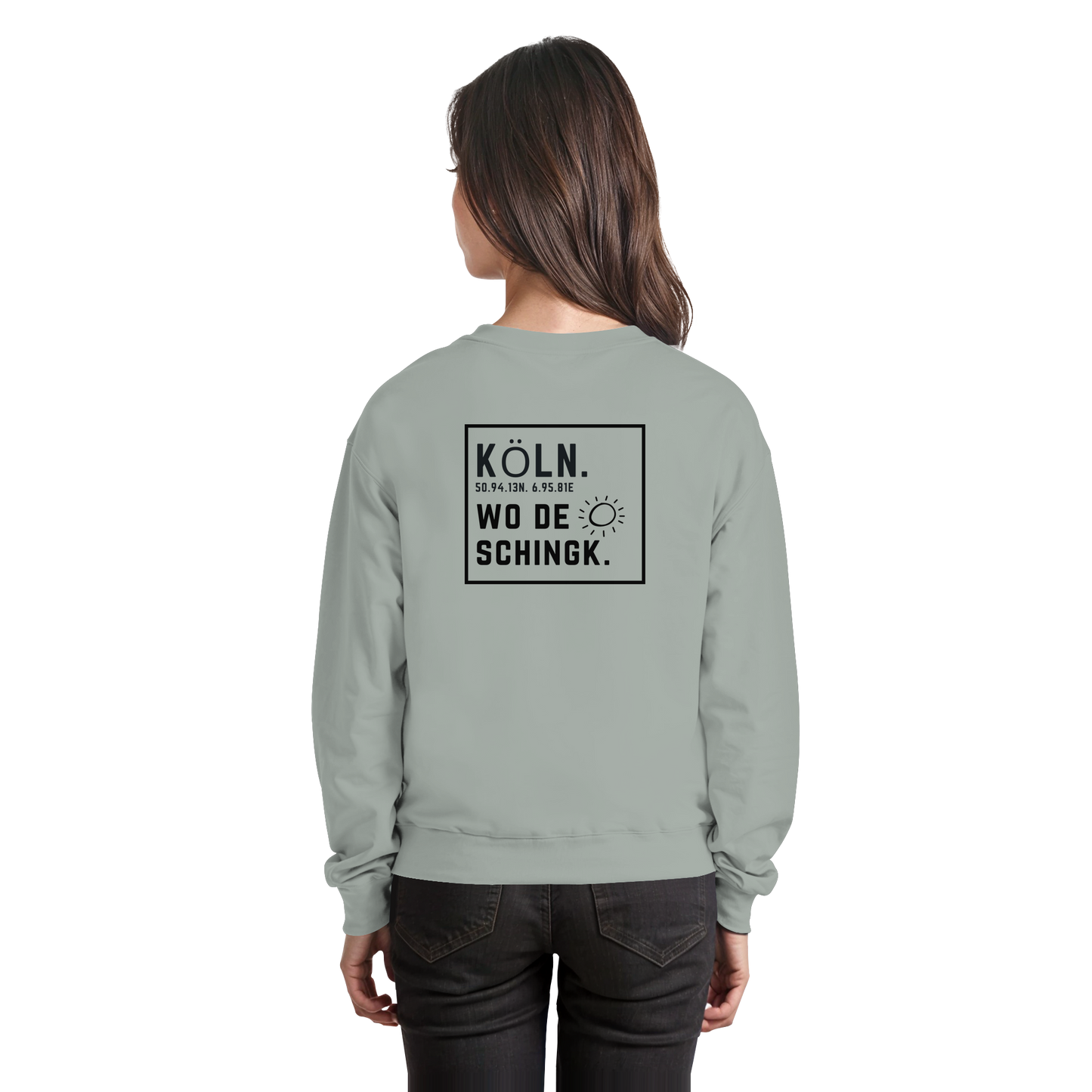 Wo de Sonn schingk - Köln Druck Rücken  - Basic Sweatshirt