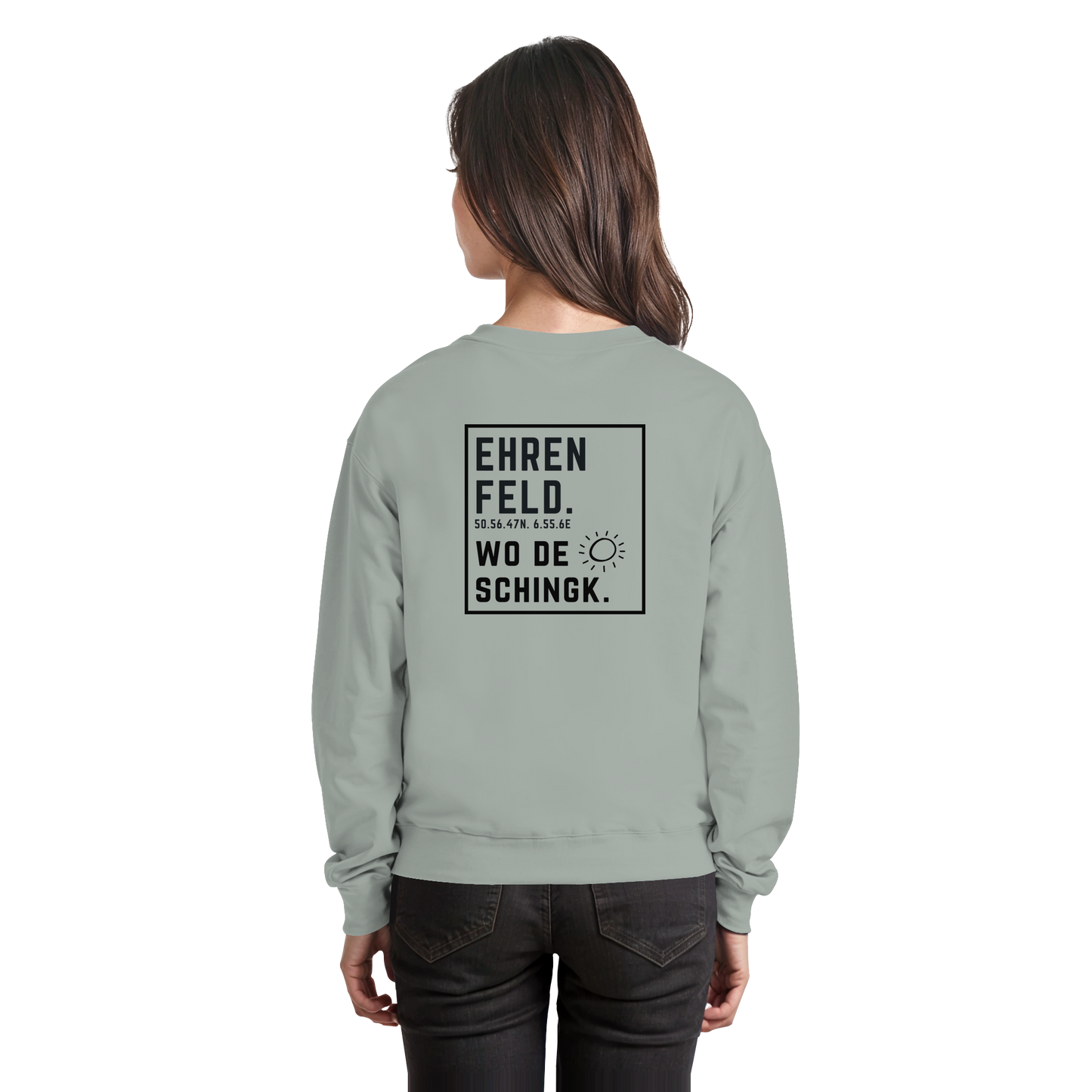 Wo de Sonn schingk - Ehrenfeld Druck Rücken - Basic Sweatshirt