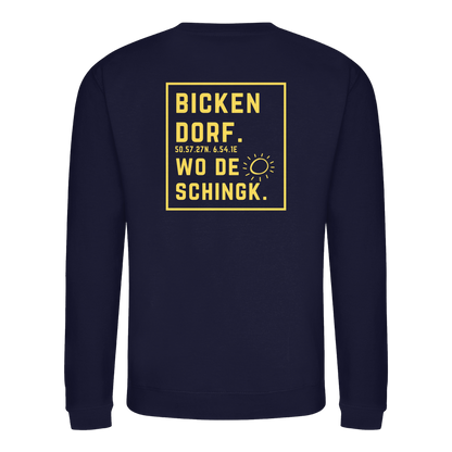 Wo de Sonn schingk - Bickendorf Druck Rücken - Basic Sweatshirt