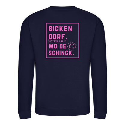 Wo de Sonn schingk - Bickendorf Druck Rücken - Basic Sweatshirt