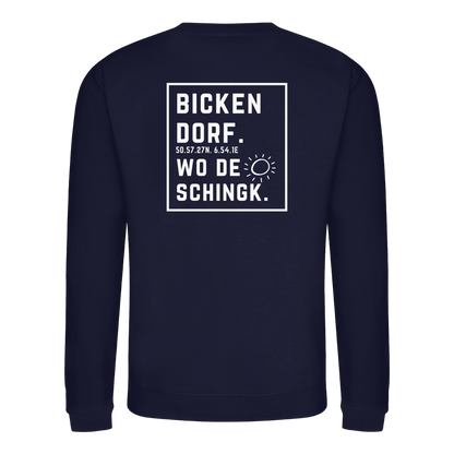 Wo de Sonn schingk - Bickendorf Druck Rücken - Basic Sweatshirt
