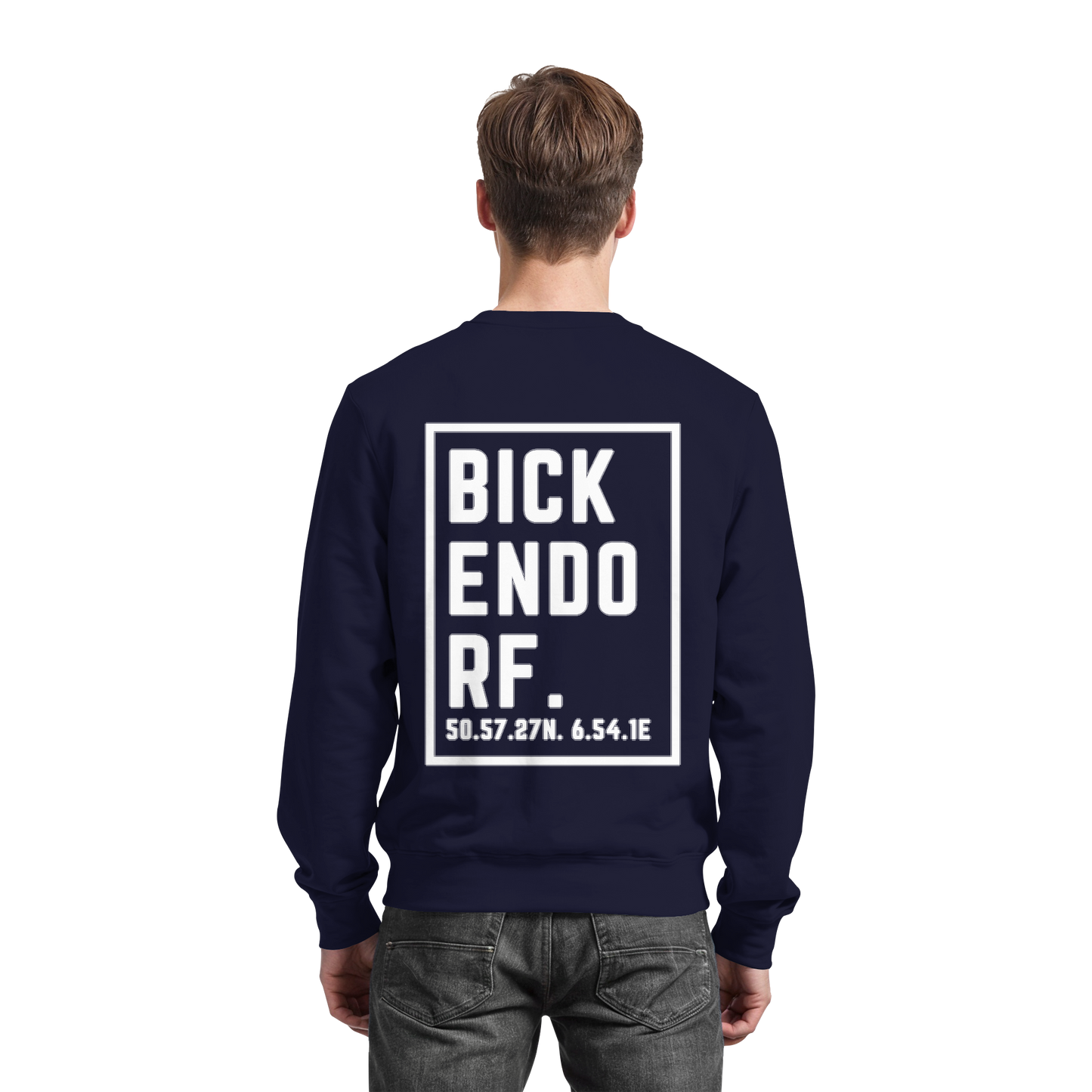 Bickendorf Koordinaten (großer Druck auf dem Rücken) - Basic Sweatshirt