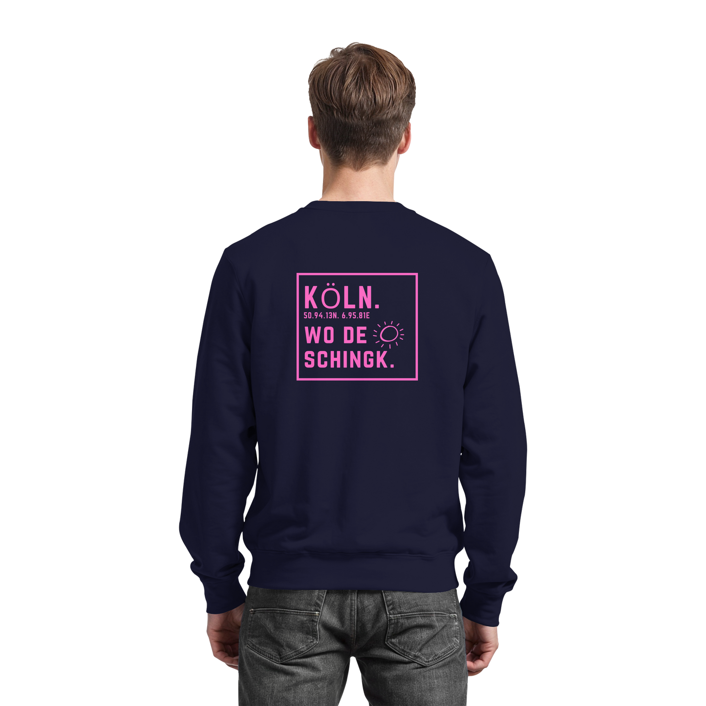 Wo de Sonn schingk - Köln Druck Rücken - Basic Sweatshirt